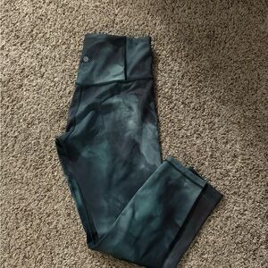 Athleta Green Patterned Leggings